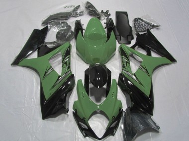 2007-2008 Green Glossy Black Suzuki GSXR 1000 Motorcycle Fairing