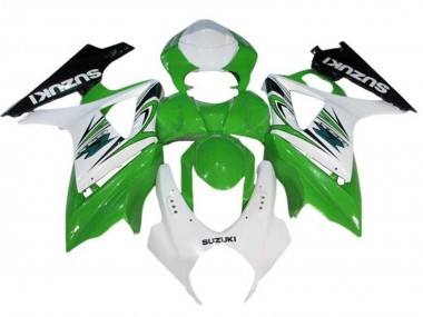 2007-2008 White Green Black Suzuki GSXR 1000 Motorcycle Fairing
