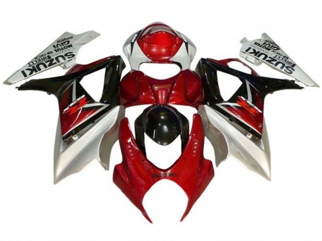 2007-2008 Red Black Silver Suzuki GSXR 1000 Motorcycle Fairings