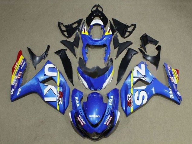 2009-2016 Blue White Yellow Stripe Suzuki GSXR 1000 Motorcycle Fairings