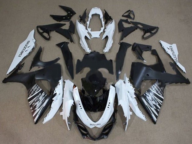 2009-2016 White Black Silver Checker Suzuki GSXR 1000 Motorcycle Fairings
