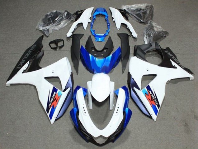 2009-2016 White Blue Black Suzuki GSXR 1000 Bike Fairings