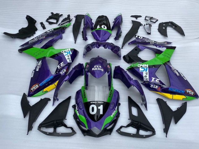 2009-2016 Purple Green Black Yellow 01 Suzuki GSXR 1000 Motorcycle Fairings