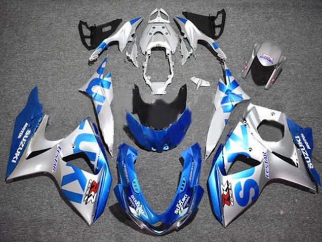 2009-2016 Silver Blue Suzuki GSXR 1000 Motorcycle Fairings