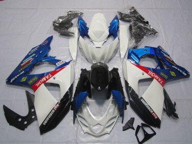 2009-2016 White Blue Red Black Tamoil Suzuki GSXR 1000 Motorcycle Fairings
