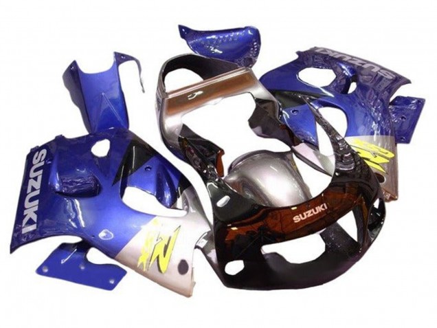 1996-2000 Blue Silver Black Suzuki GSXR 600 / GSXR 750 Motorcycle Fairings