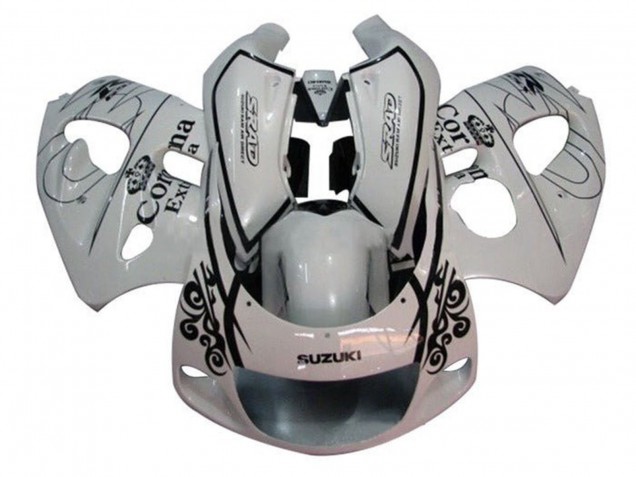 1996-2000 White Black Corona Extra Suzuki GSXR 600 / GSXR 750 Motorcycle Fairings
