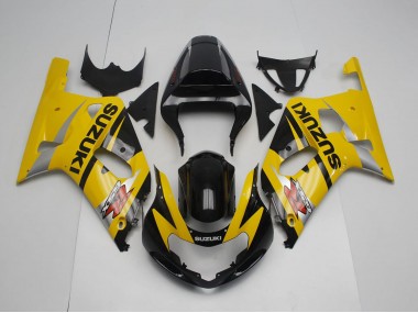 2001-2003 Yellow Silver Glossy Black Suzuki GSXR 600 / GSXR 750 Motorcycle Fairing