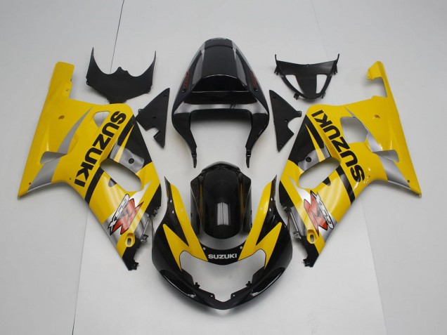2001-2003 Yellow Silver Glossy Black Suzuki GSXR 600 / GSXR 750 Motorcycle Fairing