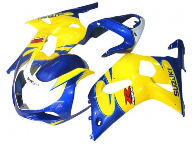 2001-2003 Blue Yellow White Suzuki GSXR 600 / GSXR 750 Motorcycle Fairings