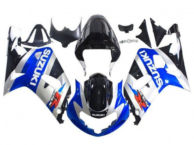 2001-2003 Blue Silver Glossy Black Suzuki GSXR 600 / GSXR 750 Motorcycle Fairings