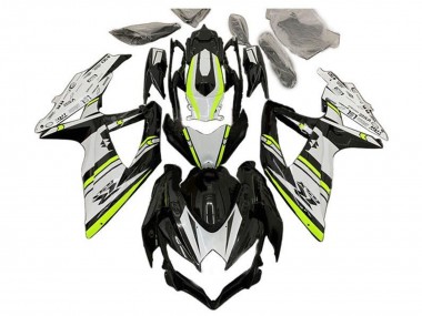 2008-2010 White Green Glossy Black Suzuki GSXR 600 / GSXR 750 Motorcycle Fairings