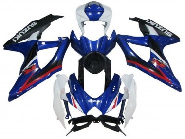 2008-2010 White Blue Red Black Suzuki GSXR 600 / GSXR 750 Motorcycle Fairings