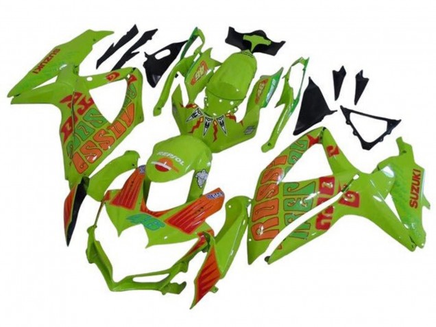 2008-2010 Green Orange Rossi Suzuki GSXR 600 / GSXR 750 Motorcycle Fairings