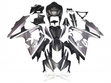 2008-2010 Silver White Matte Black Suzuki GSXR 600 / GSXR 750 Motorcycle Fairings