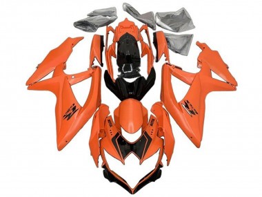 2008-2010 Orange Glossy Black Suzuki GSXR 600 / GSXR 750 Motorcycle Fairings