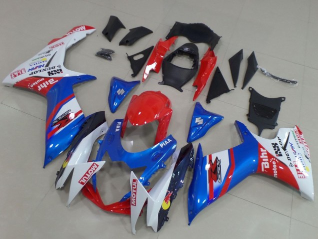 2011-2024 Blue Red White Suzuki GSXR 600 / GSXR 750 Motorcycle Fairings