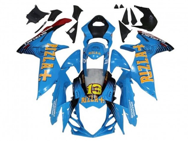 2011-2024 Blue Yellow Red Black Rizla 13 Suzuki GSXR 600 / GSXR 750 Motorcycle Fairings