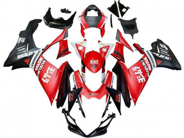 2011-2024 Red White Black Motul Suzuki GSXR 600 / GSXR 750 Motorcycle Fairings