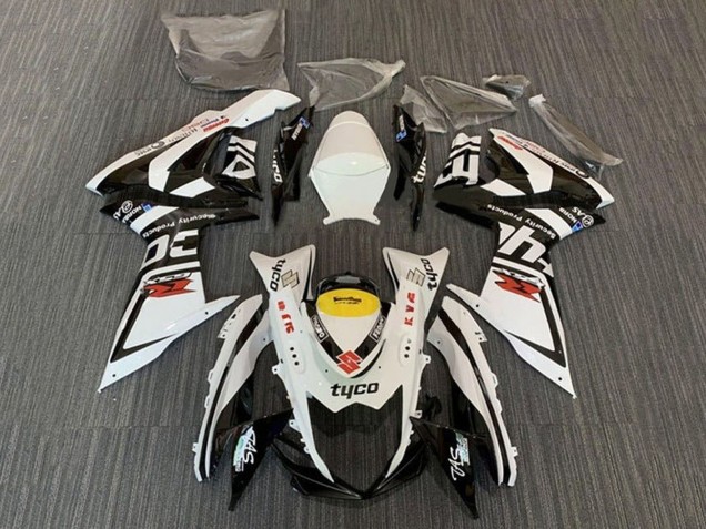 2011-2024 White Black Yellow Red Tyco Suzuki GSXR 600 / GSXR 750 Motorcycle Fairings