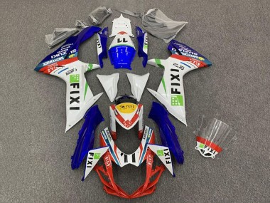 2011-2024 White Blue Yellow Red Green Fixi 11 Suzuki GSXR 600 / GSXR 750 Motorcycle Fairings