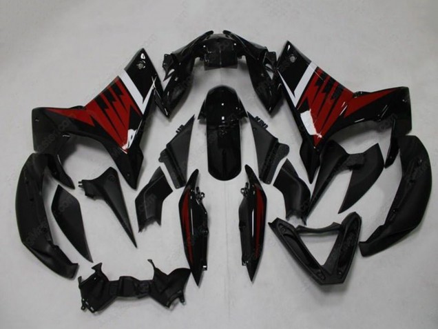 2009-2015 Black Red White Yamaha FZ6R Motorcycle Fairings