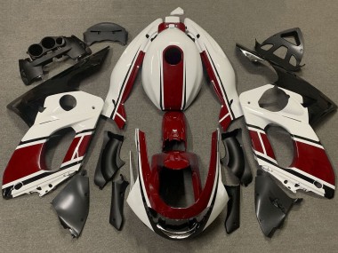 1996-2007 White Dark Red Yamaha YZF600R Thundercat Motorcycle Fairings