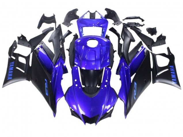 2019-2021 Blue Matte Black Yamaha YZF R3/R25 Motorcycle Fairings