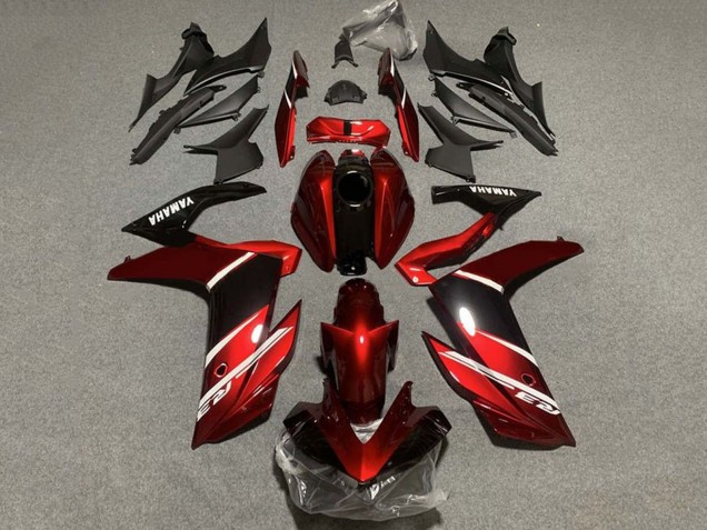 2022-2024 Red White Glossy Black Yamaha YZF R3/R25 Motorcycle Fairings