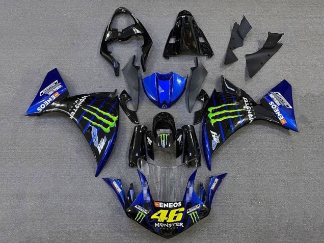 2009-2011 Blue Glossy Black Green Monster Energy Yamaha YZF 1000 R1 Motorcycle Fairings