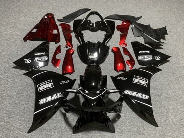 2009-2011 Glossy Black GYTR Red Yamaha YZF 1000 R1 Motorcycle Fairings