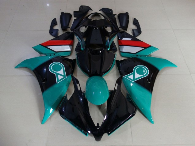 2009-2011 Light Blue Glossy Black White Red Yamaha YZF 1000 R1 Motorcycle Fairings