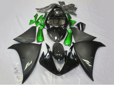 2009-2011 Glossy Black Matte Black Green Yamaha YZF 1000 R1 Motorcycle Fairings