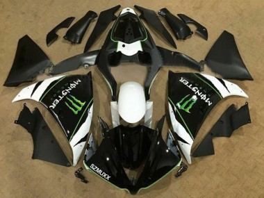 2009-2011 White Black Green Monster Energy Yamaha YZF 1000 R1 Motorcycle Fairings