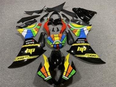 2009-2011 Black Yellow HP Color Wheel Yamaha YZF 1000 R1 Motorcycle Fairings