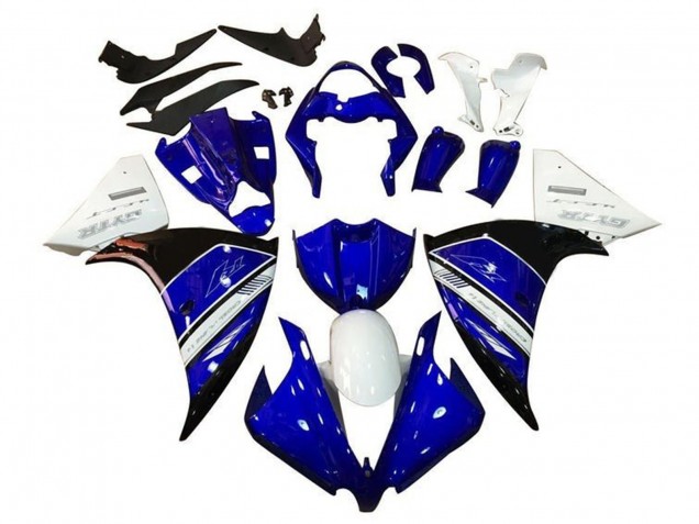 2009-2011 White Blue Black GYTR Yamaha YZF 1000 R1 Motorcycle Fairings