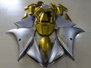 2009-2011 Silver Gold Yamaha YZF 1000 R1 Motorcycle Fairings