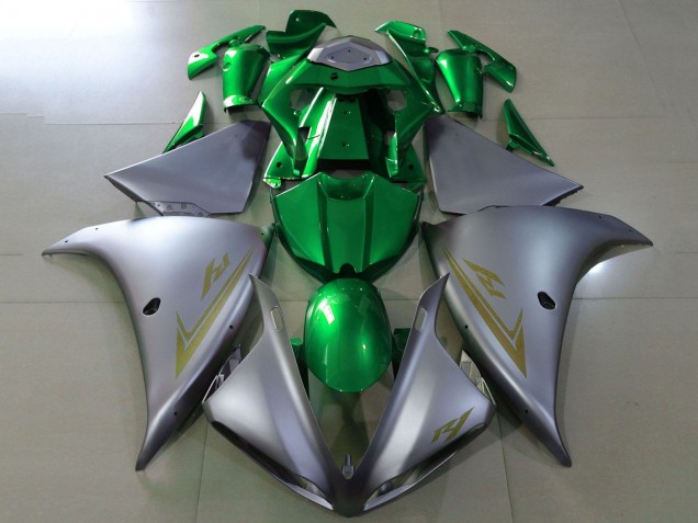 2009-2011 Silver Green Yamaha YZF 1000 R1 Motorcycle Fairings