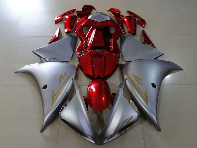 2009-2011 Silver Red Yamaha YZF 1000 R1 Motorcycle Fairings