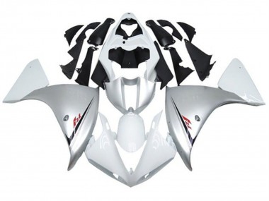2009-2011 White Silver Black Yamaha YZF 1000 R1 Motorcycle Fairings