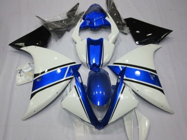 2009-2011 White Blue Black Yamaha YZF 1000 R1 Motorcycle Fairings