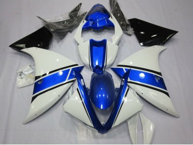 2009-2011 White Blue Black Yamaha YZF 1000 R1 Motorcycle Fairings