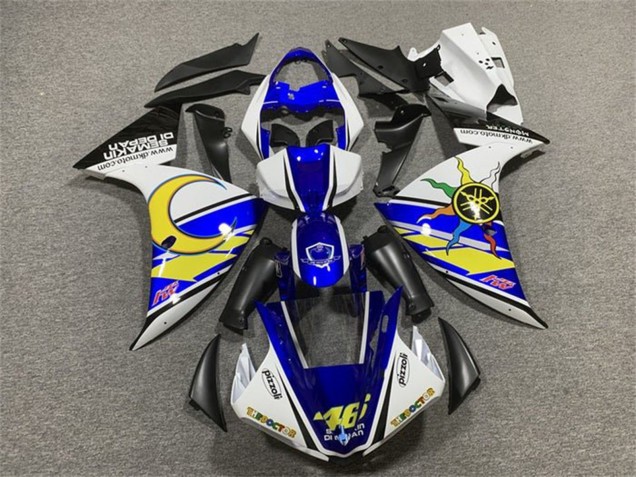 2009-2011 White Blue Yellow Black Sun Moon Yamaha YZF 1000 R1 Motorcycle Fairings