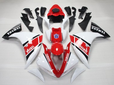 2009-2011 White Red Black Yamaha YZF 1000 R1 Motorcycle Fairings