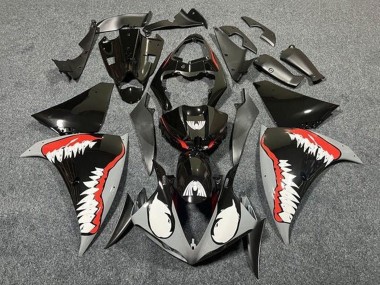 2012-2014 Glossy Black White Red Shark Yamaha YZF 1000 R1 Motorcycle Fairings