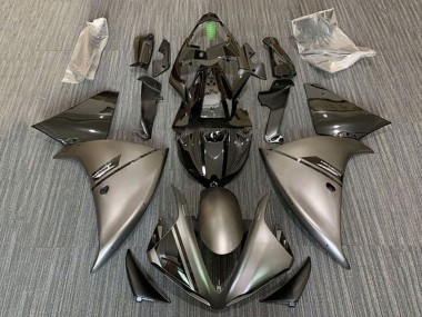 2012-2014 Matte Grey Glossy Black Yamaha YZF 1000 R1 Motorcycle Fairings