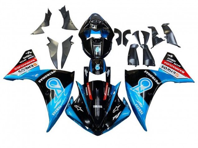 2012-2014 Glossy Black Blue White Red Petronas ENOES Barracuda Yamaha YZF 1000 R1 Motorcycle Fairings