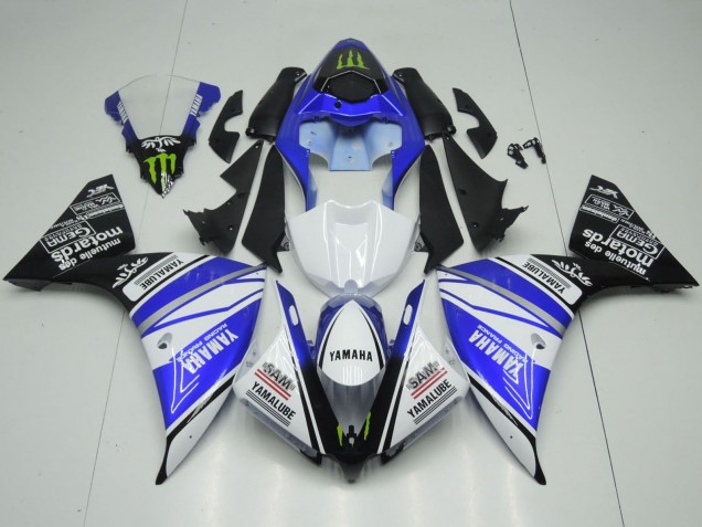 2012-2014 White Blue Black Green Monster Yamalube Yamaha YZF 1000 R1 Motorcycle Fairings