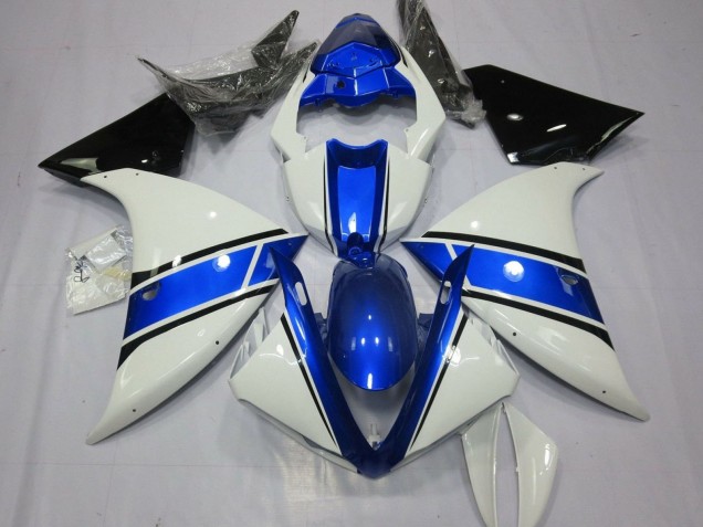 2012-2014 White Blue Black Yamaha YZF 1000 R1 Motorcycle Fairings