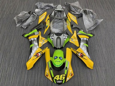 2015-2019 Yellow Green Shark 46 Yamaha YZF 1000 R1 Motorcycle Fairings